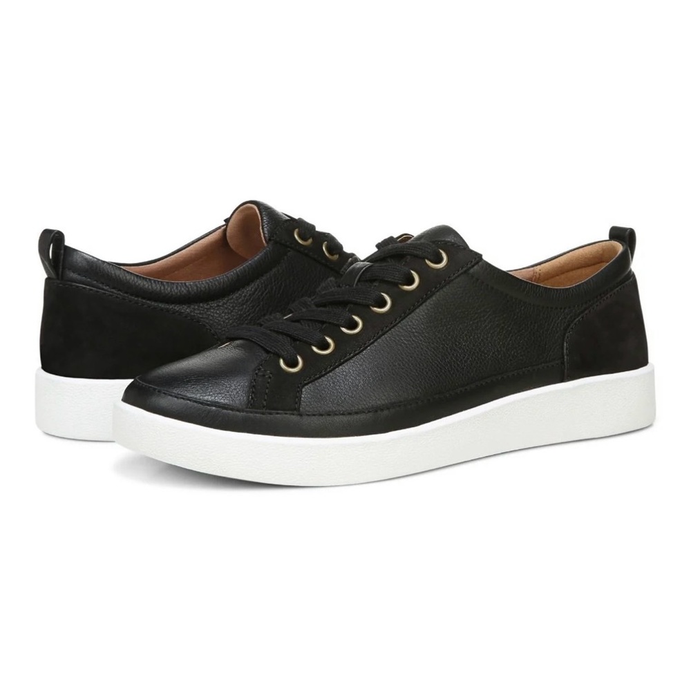Vionic Black Sneaker with White Sole